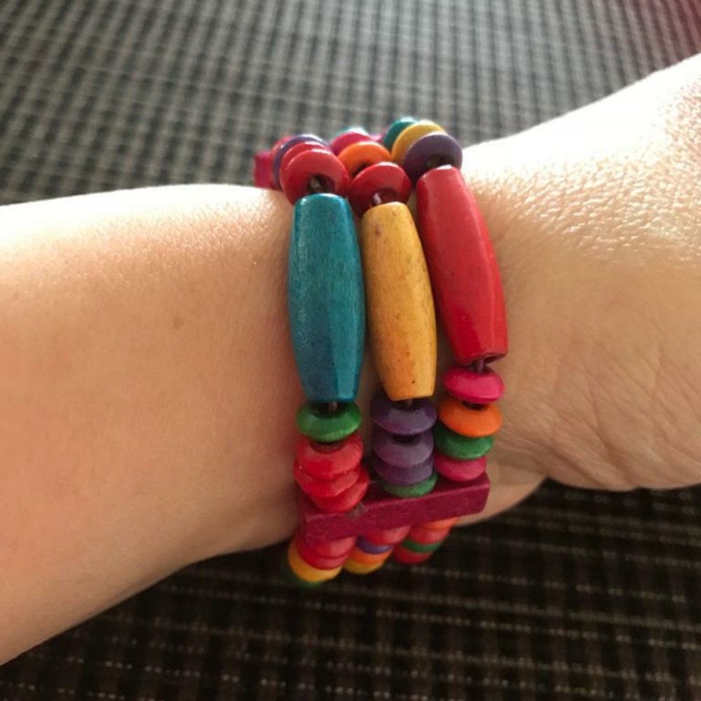 Colord wooden bracelet